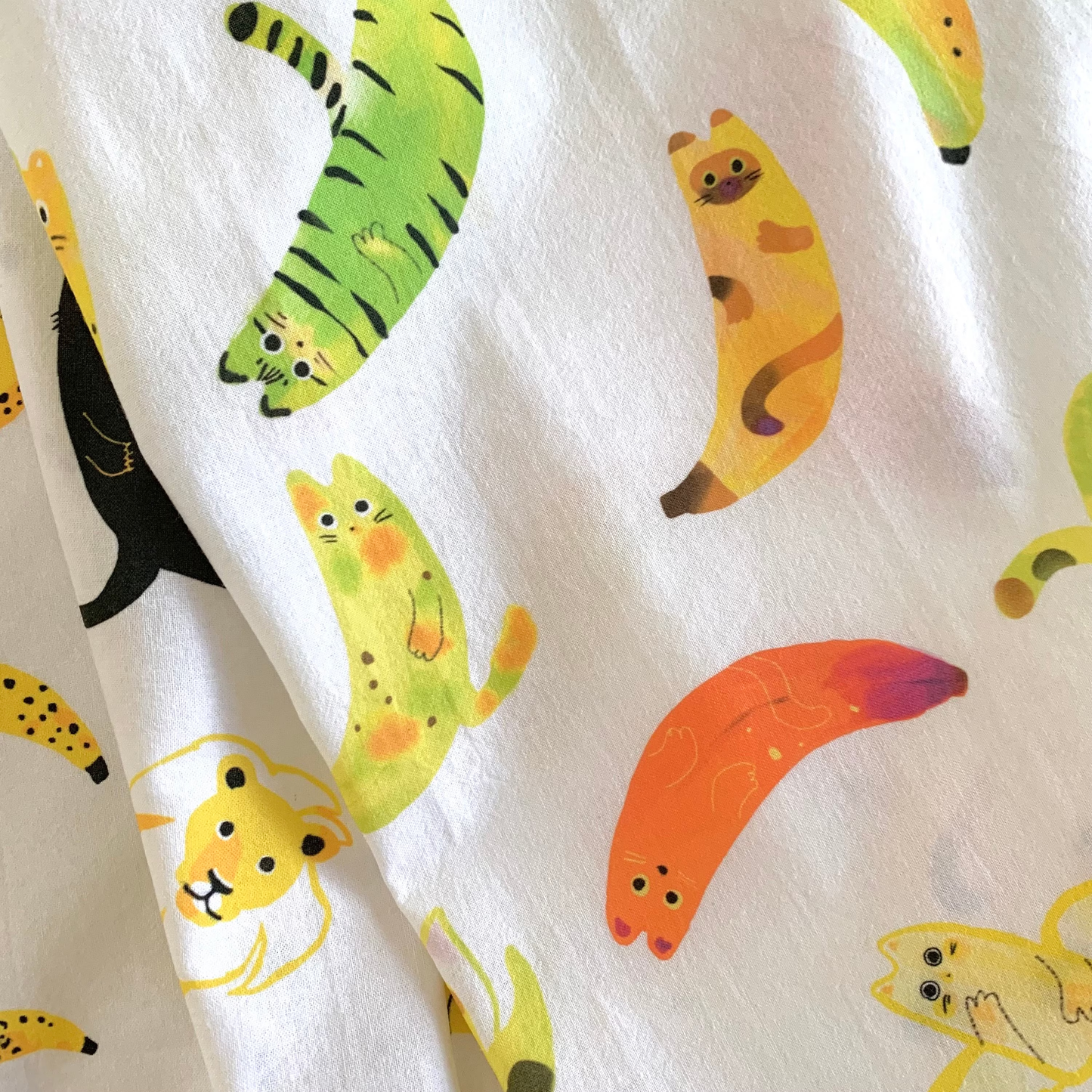 Big Banana Cat Tea Towel