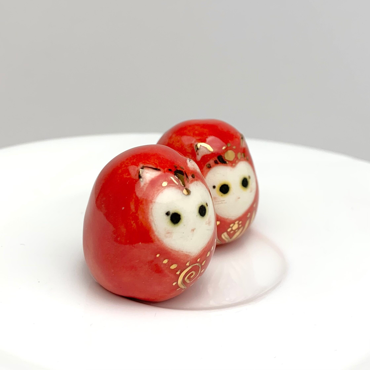 Daruma Cat Figurine