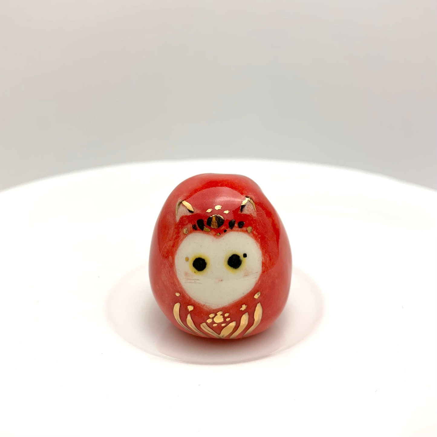Daruma Cat Figurine
