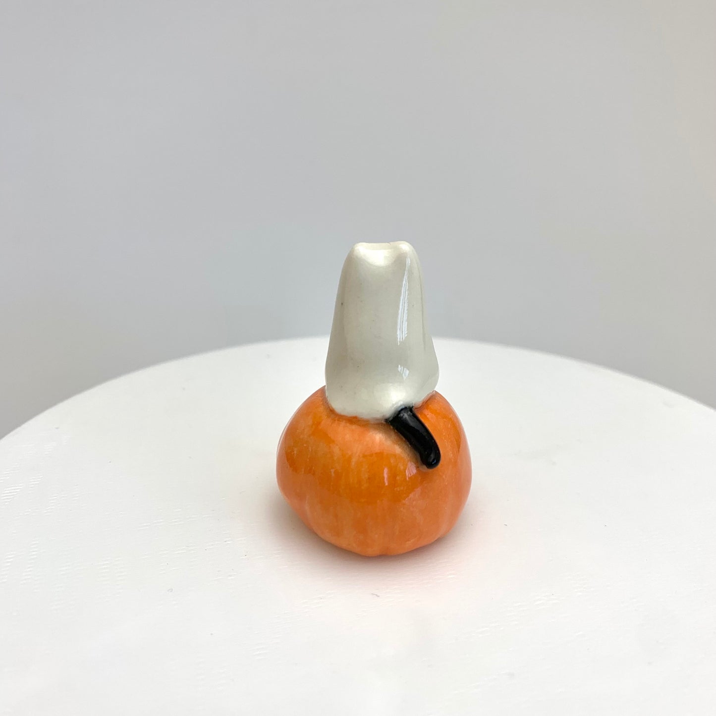 Ghost Cat Pumpkin Mini Figurine