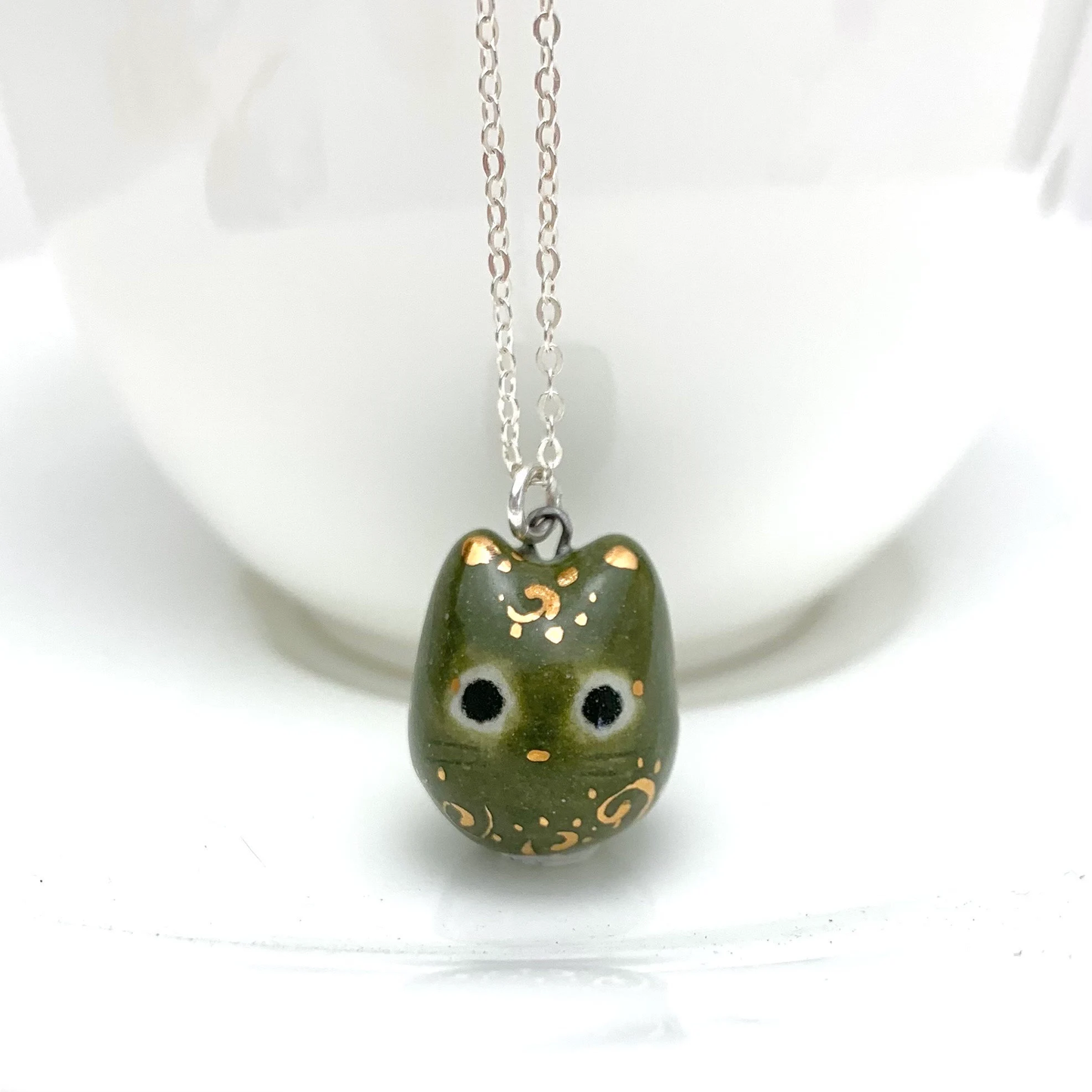 Moss Cat Necklace