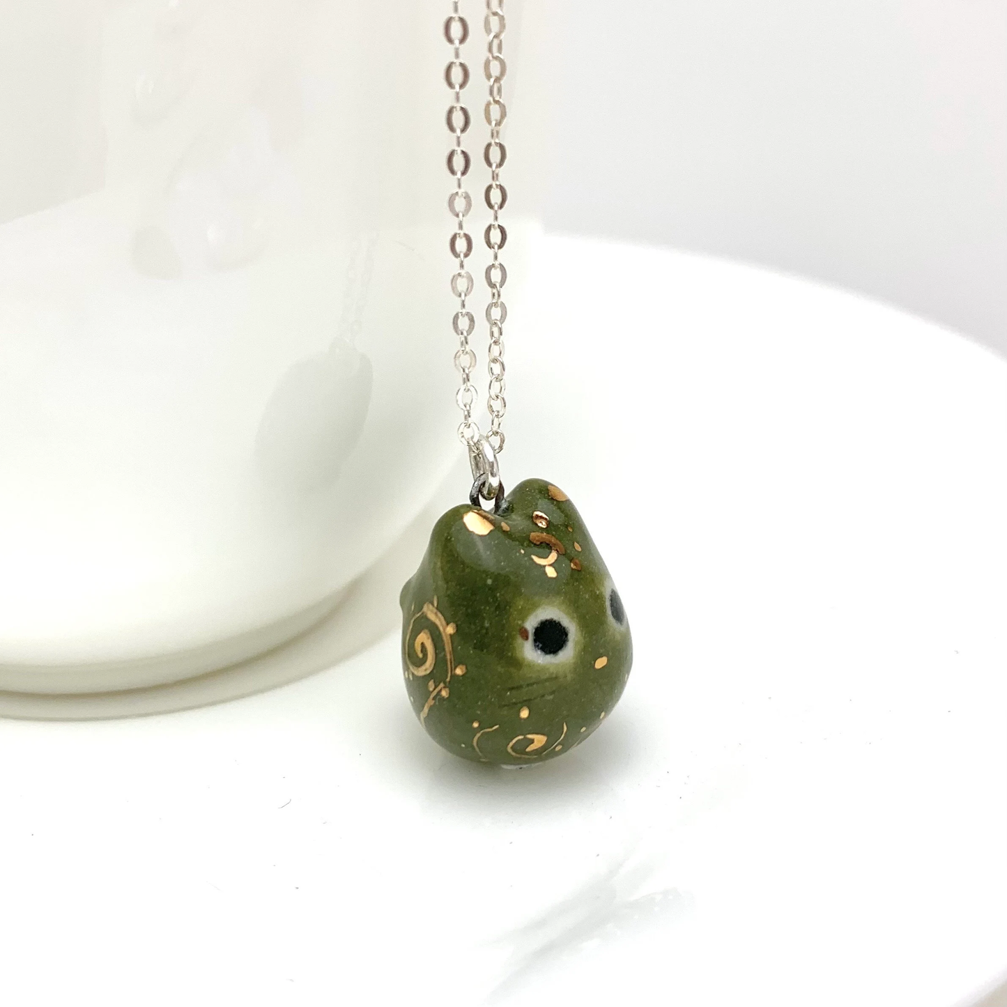 Moss Cat Necklace