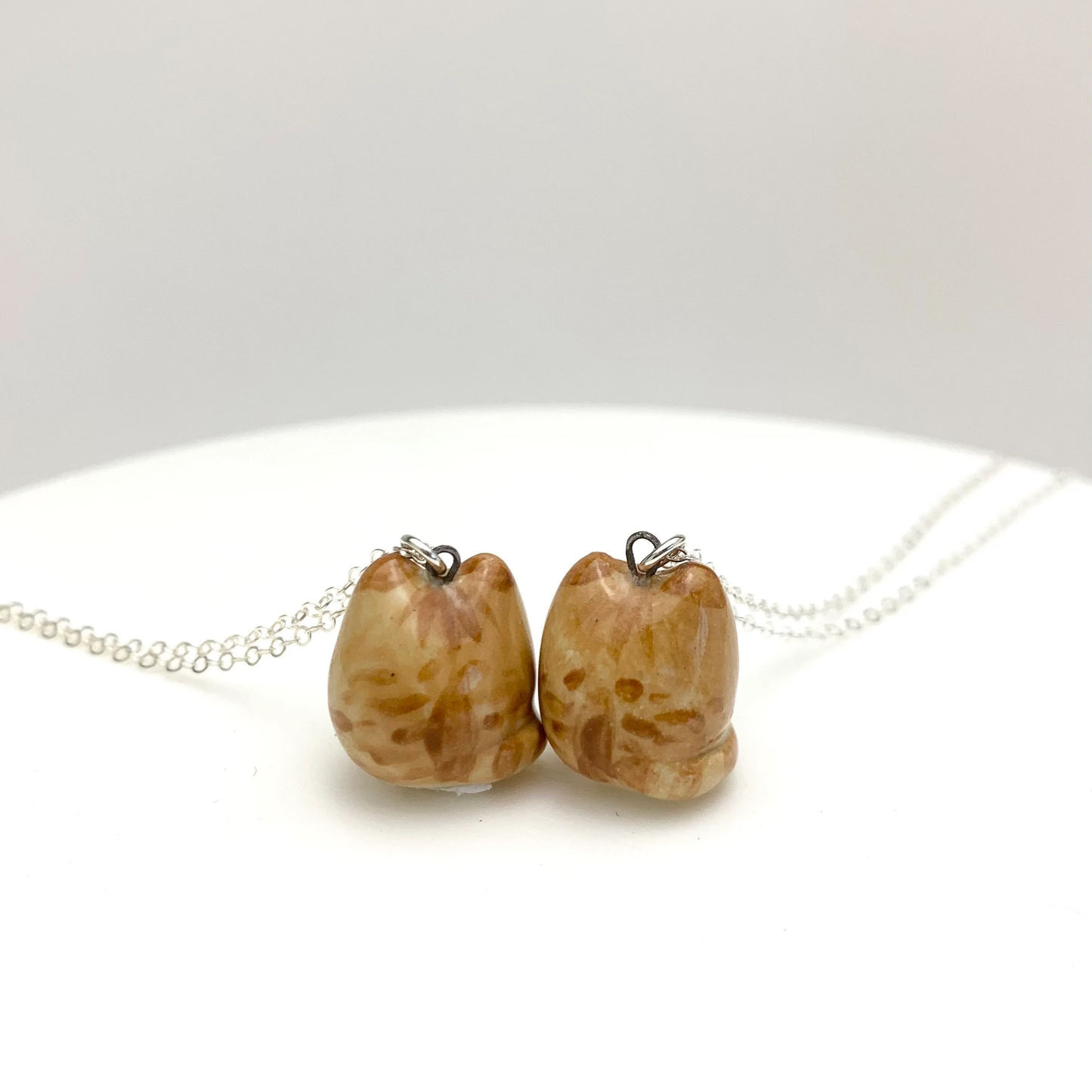 Orange Tabby Cat Necklace