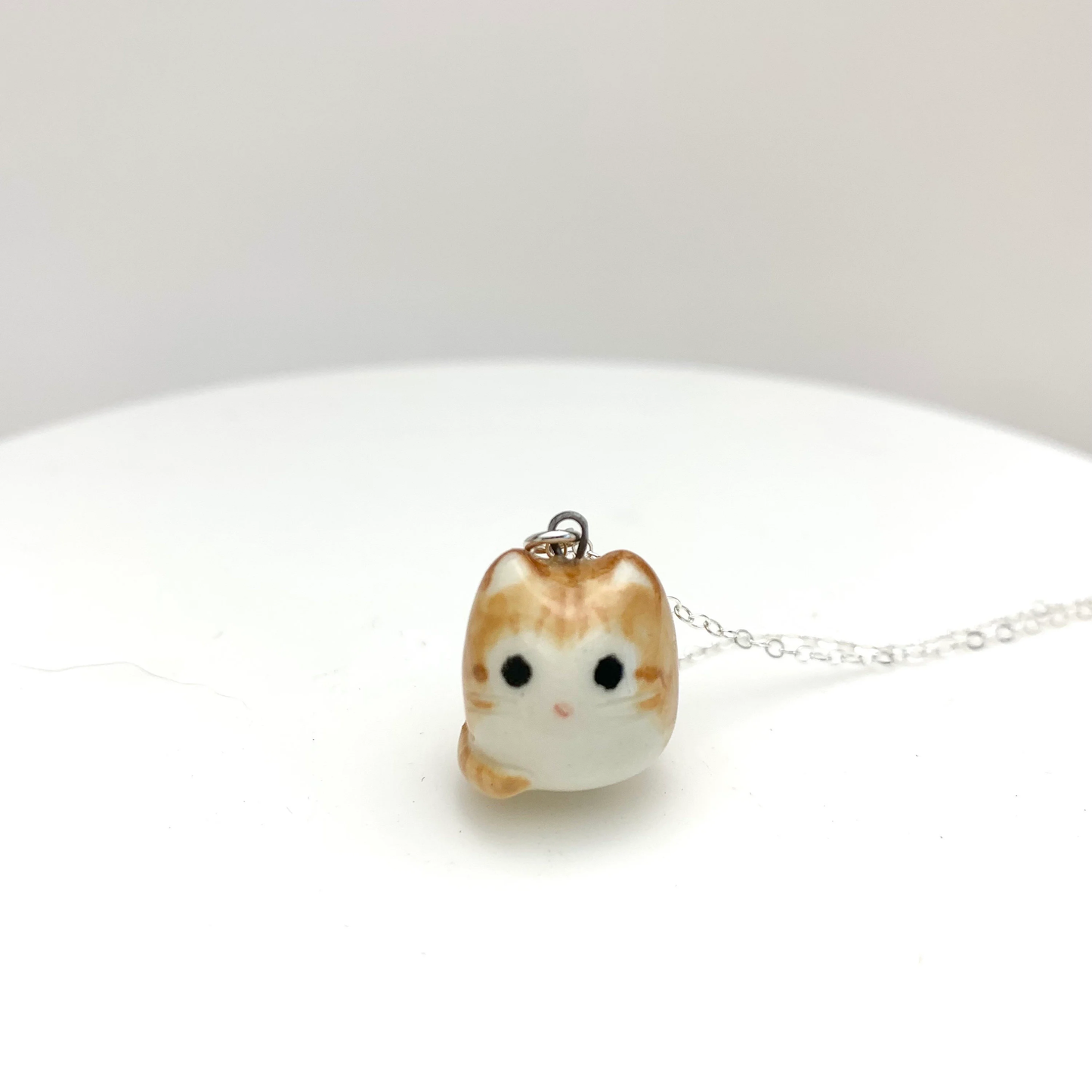 Orange Tabby Cat Necklace