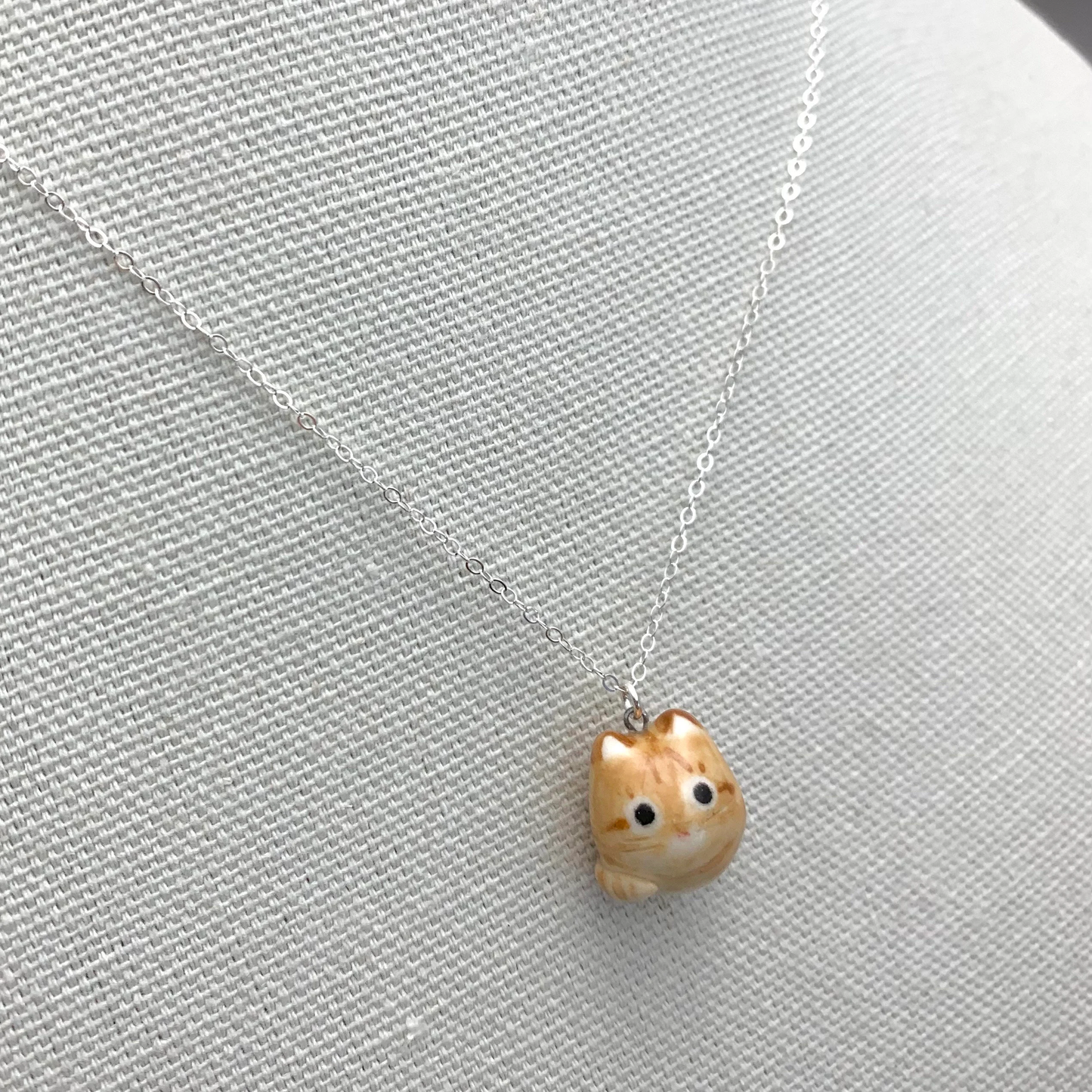 Orange Tabby Cat Necklace