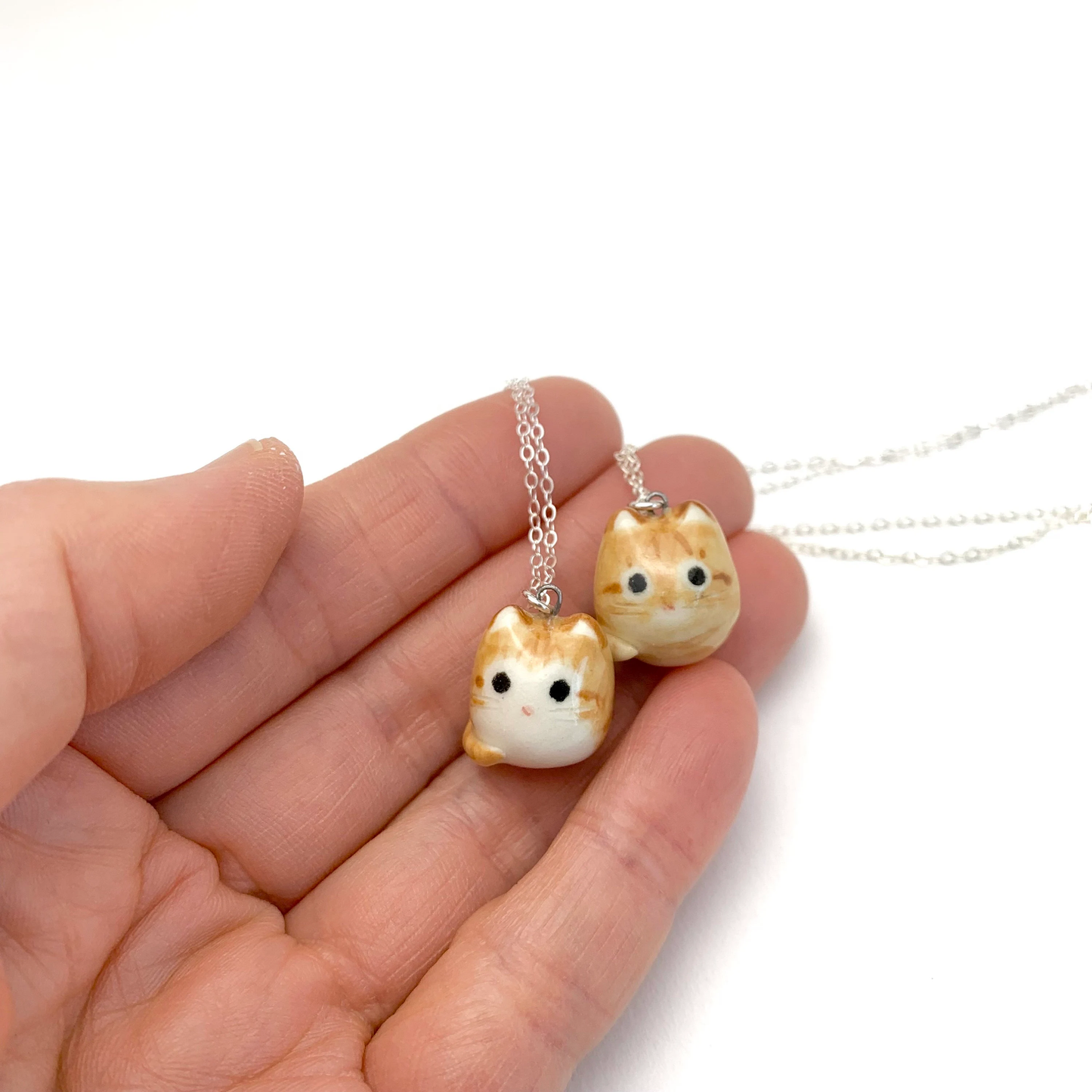 Orange Tabby Cat Necklace