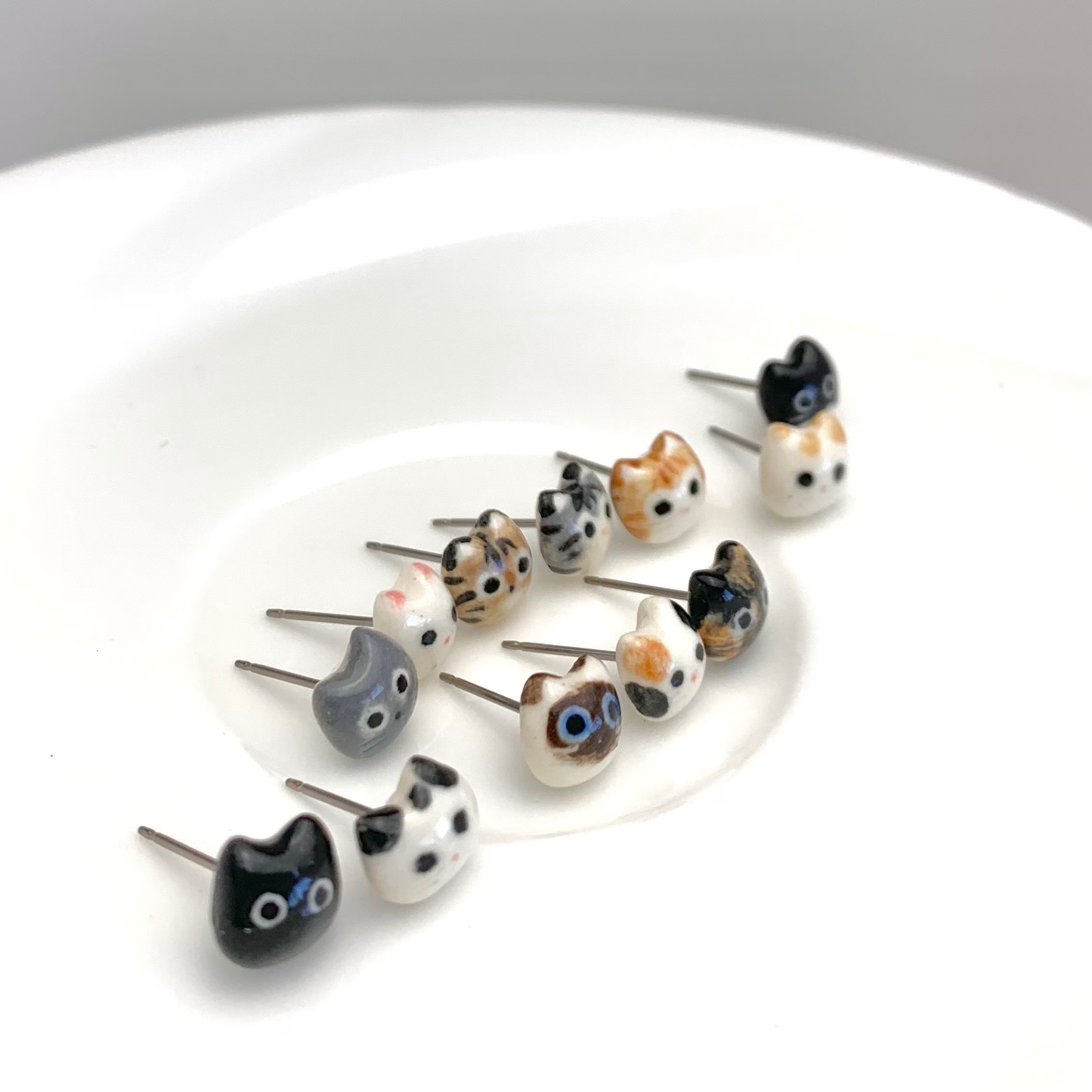 Tiny Cat Stud Earrings