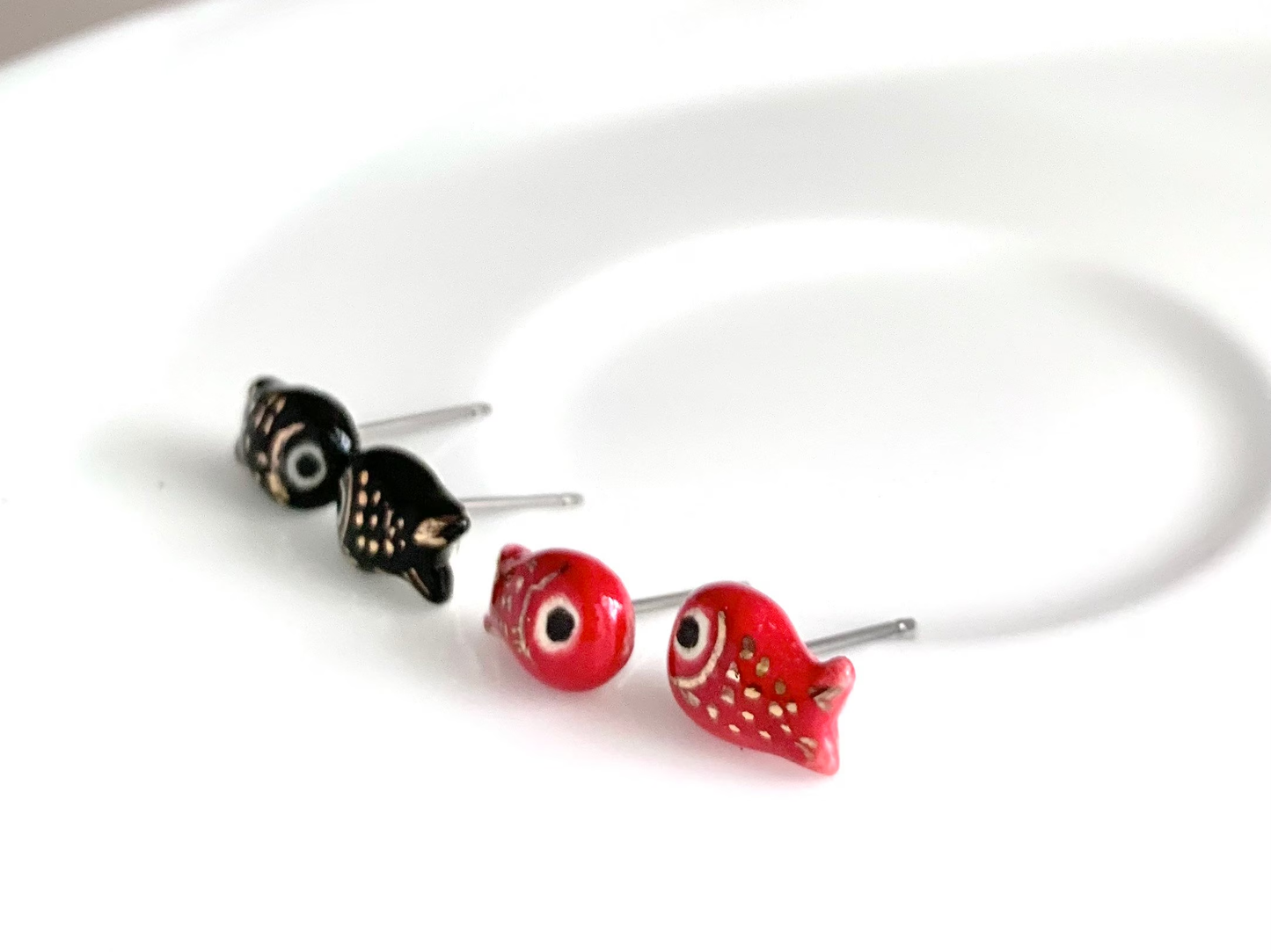 Tiny Fish Stud Earrings
