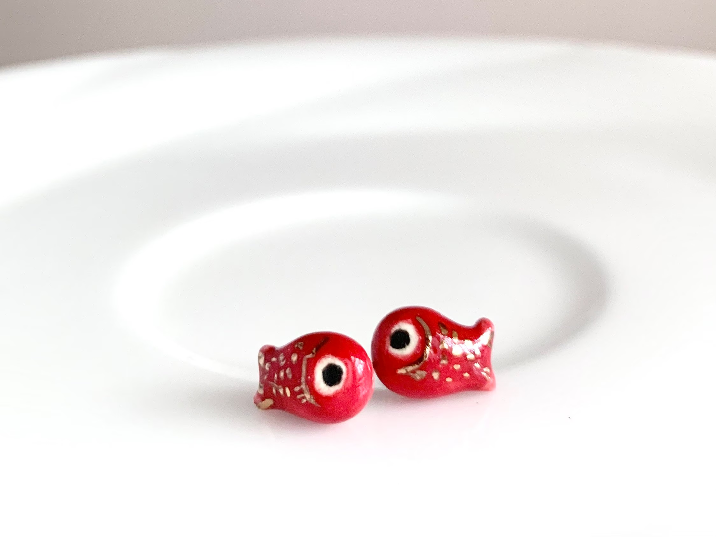 Tiny Fish Stud Earrings