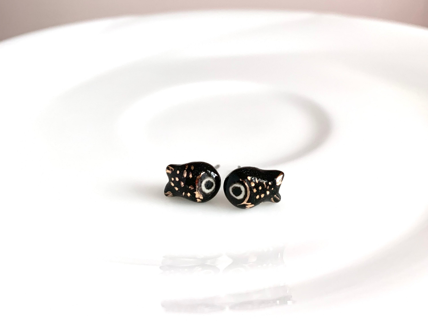 Tiny Fish Stud Earrings