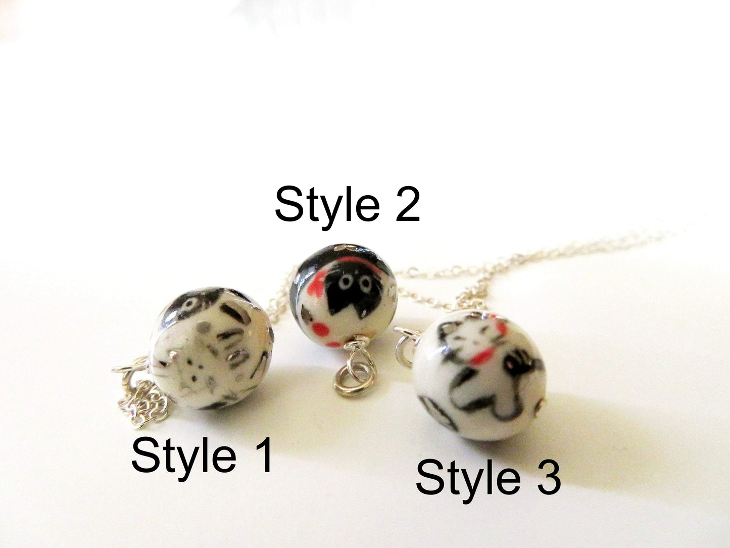 Cat Ball Charm Necklace