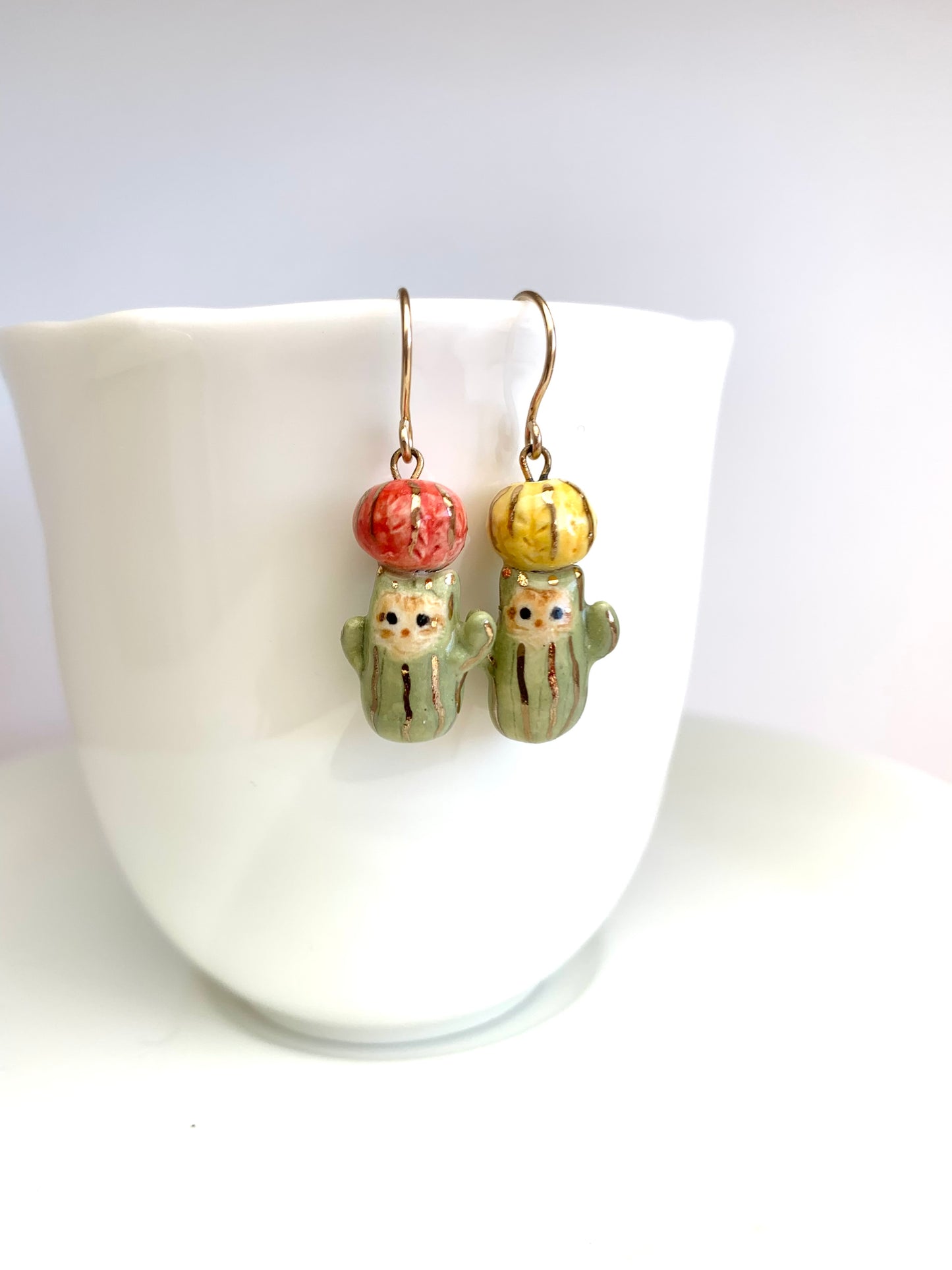 Cactus Cat Earrings