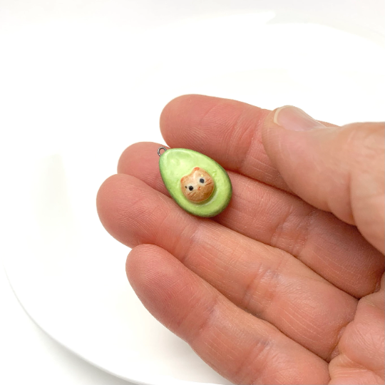 Avocado Cat Necklace