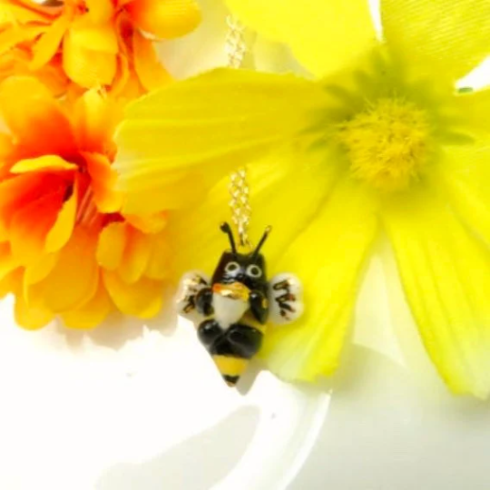 Bee Cat Necklace