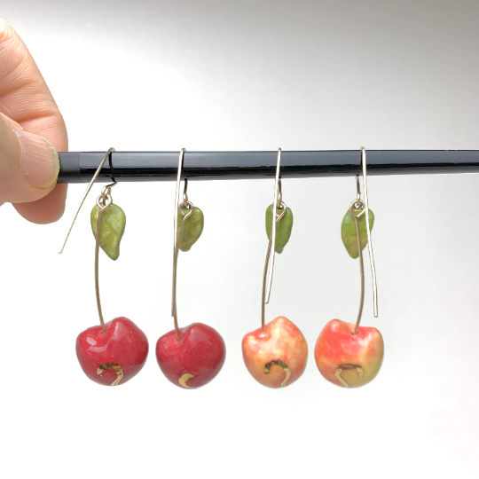 Cherry Cat Earrings