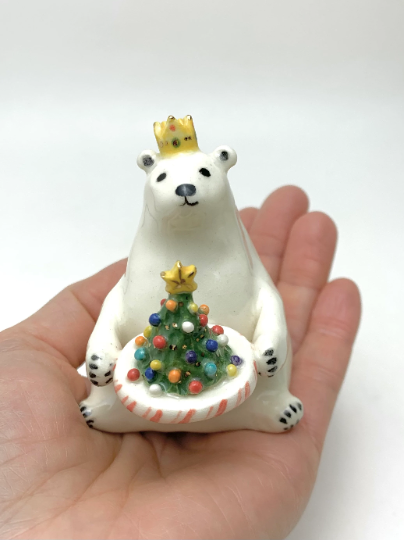 Christmas Bear Figurine