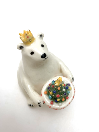 Christmas Bear Figurine