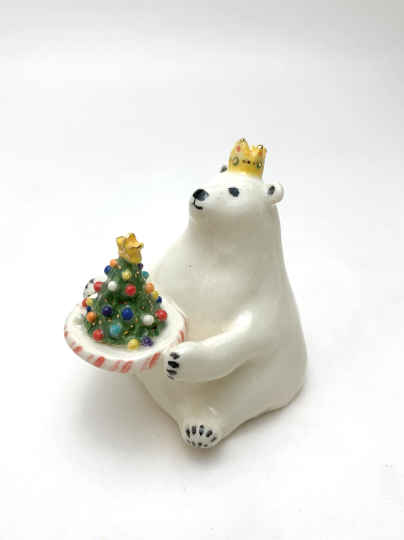 Christmas Bear Figurine