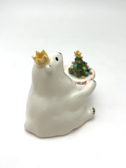 Christmas Bear Figurine