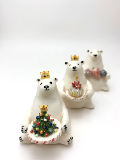 Christmas Bear Figurine