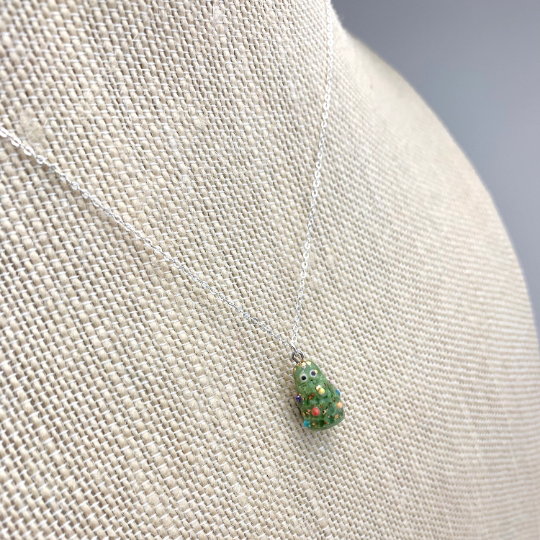 Christmas Tree Cat Necklace