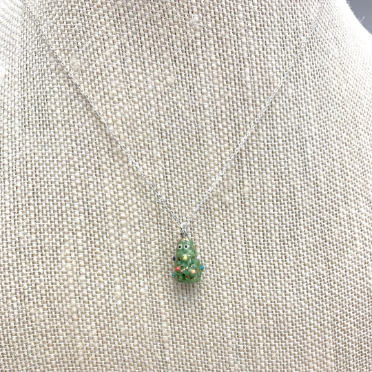 Christmas Tree Cat Necklace