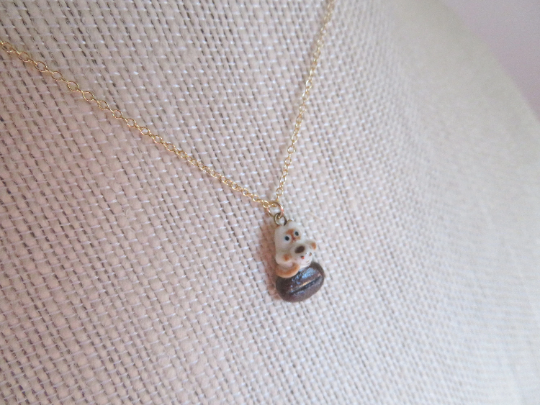 Coffee & Tea Cat Necklace