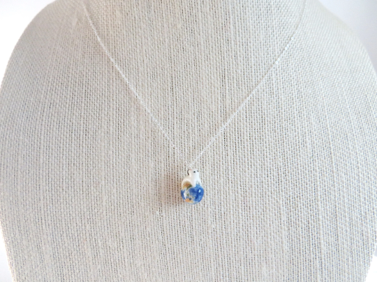 Tiny Earth Cat Necklace