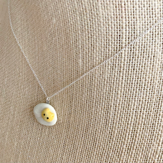 Egg Cat Necklace
