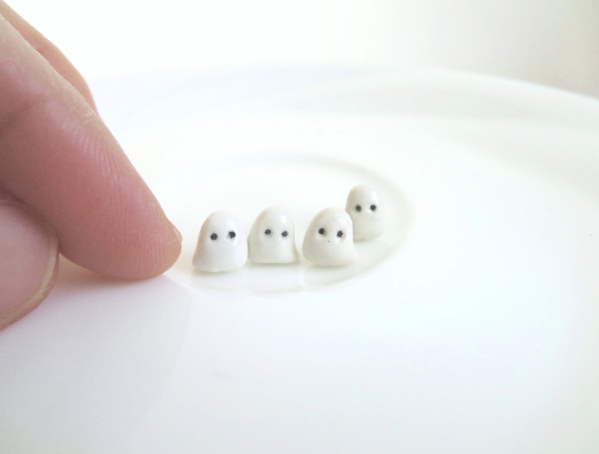 Tiny Ghost Stud Earrings