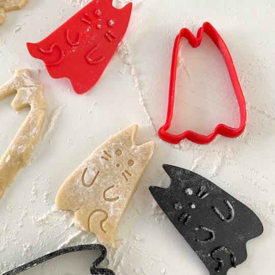 Ghost Cat Cookie Cutter & Stamp