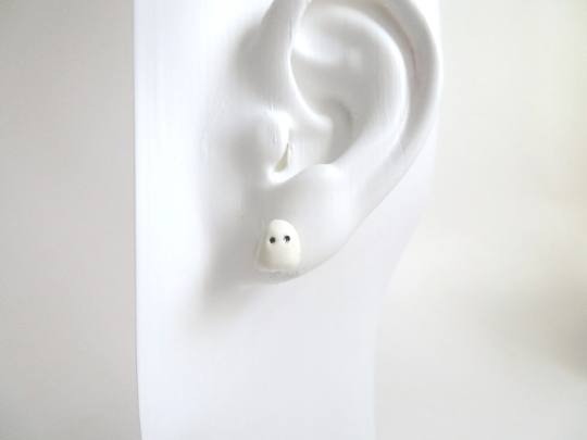 Tiny Ghost Stud Earrings