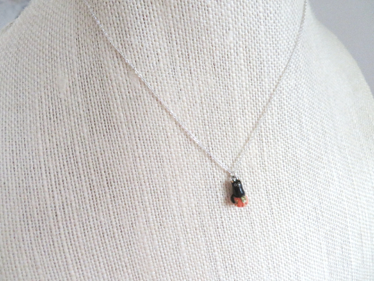 Black Cat Pumpkin Necklace