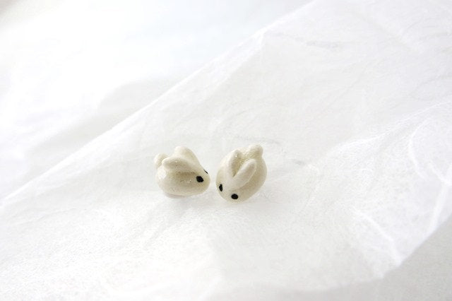 Tiny Bunny Stud Earrings