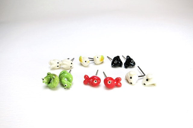 Tiny Bunny Stud Earrings