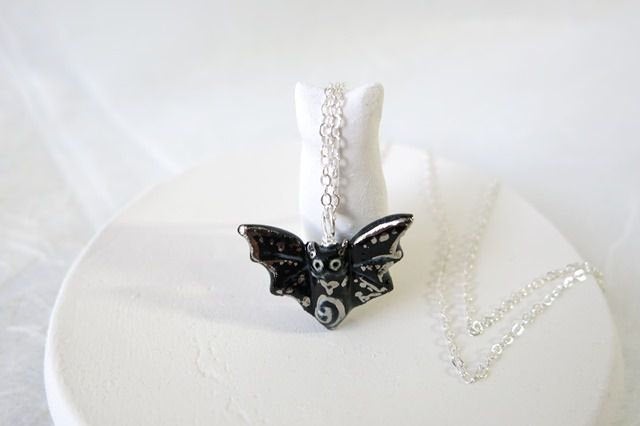 Black Bat Necklace