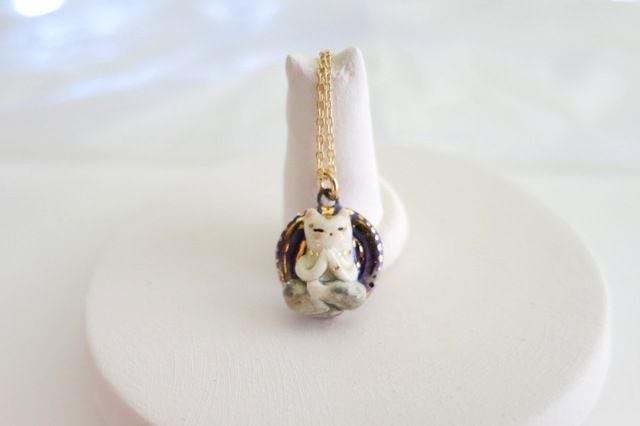 Yogi Cat Necklace
