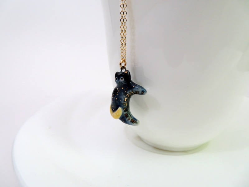 Moon Cat Necklace