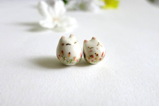 Happy Floral Cat Necklace