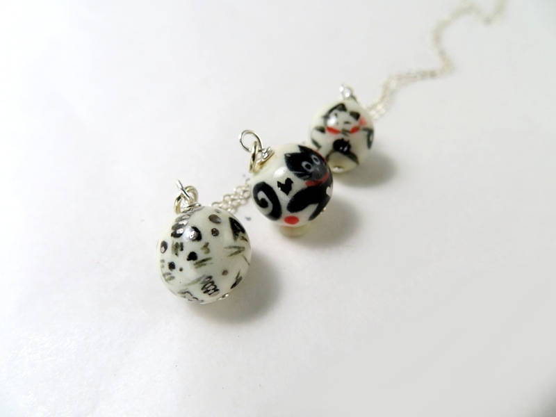 Cat Ball Charm Necklace