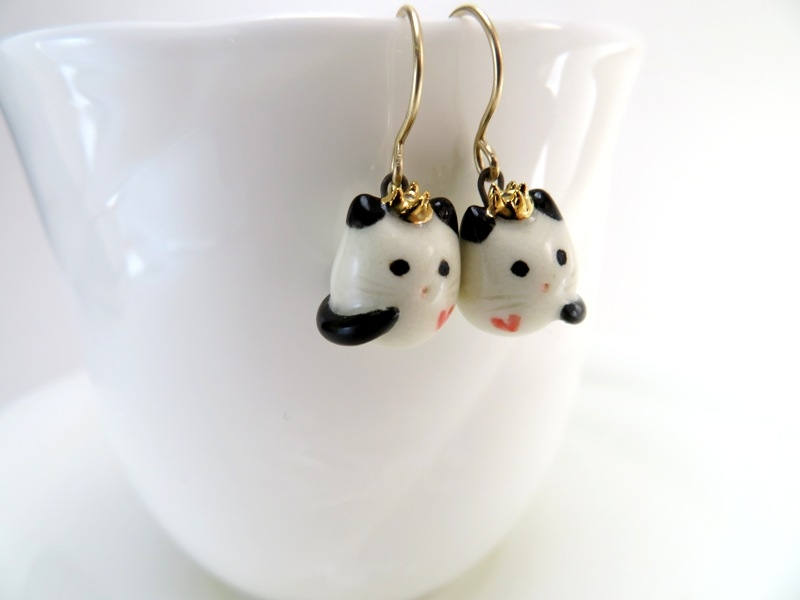 Royal Cat Dangle Earrings
