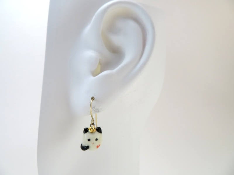 Royal Cat Dangle Earrings
