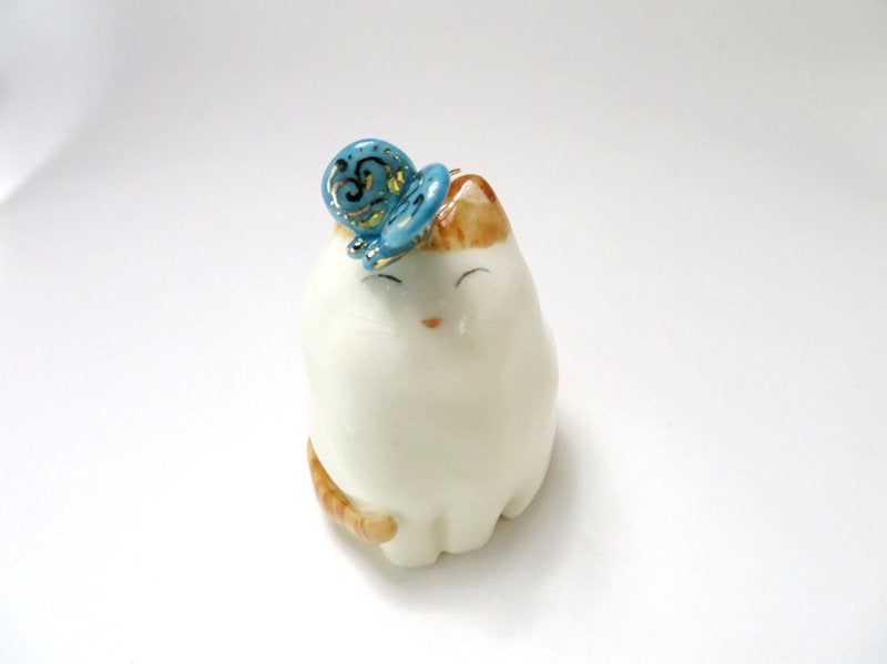 Butterfly Cat Figurine