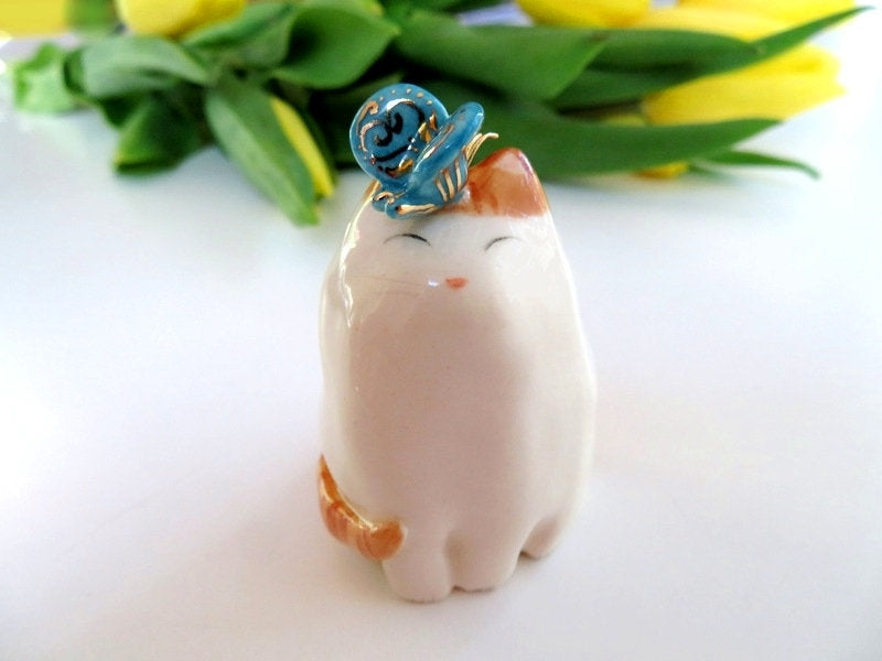 Butterfly Cat Figurine