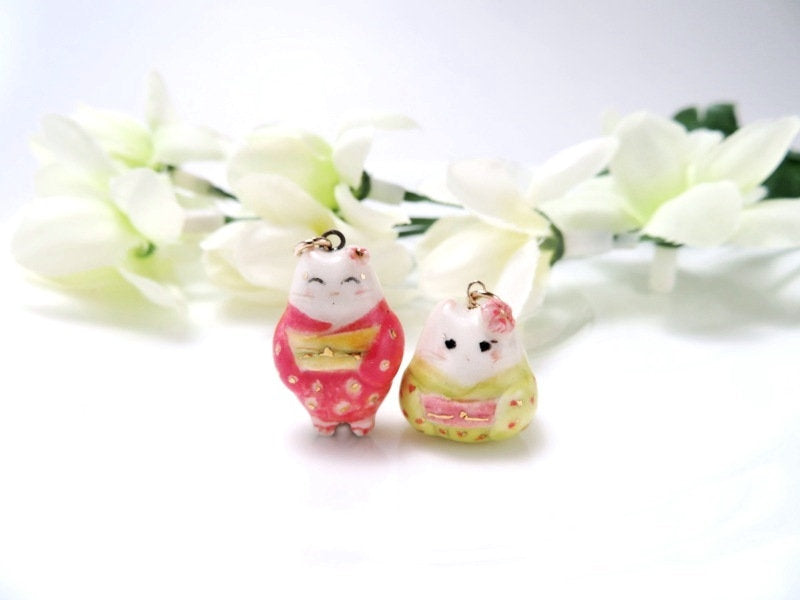 Kimono Cat Necklace