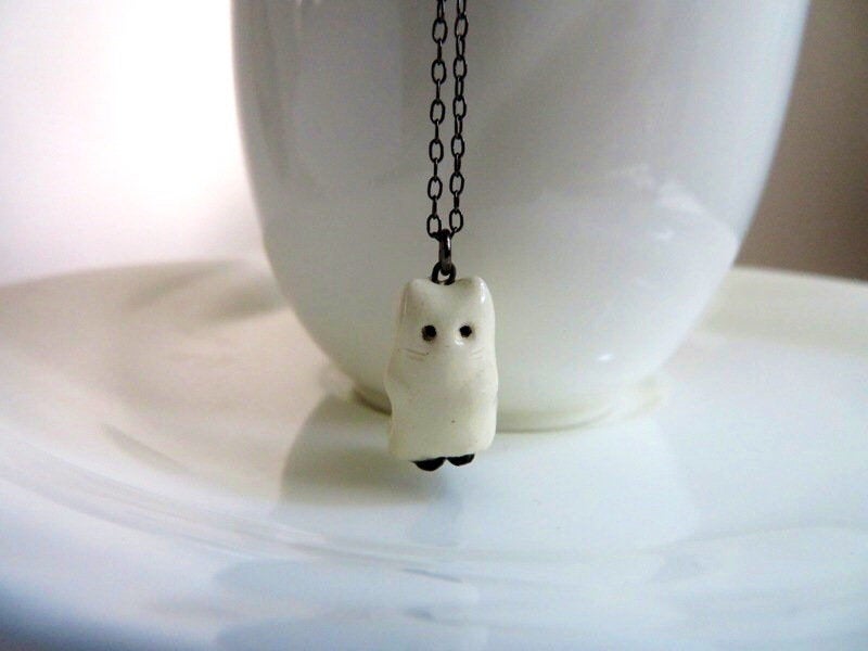 Ghost Cat Necklace