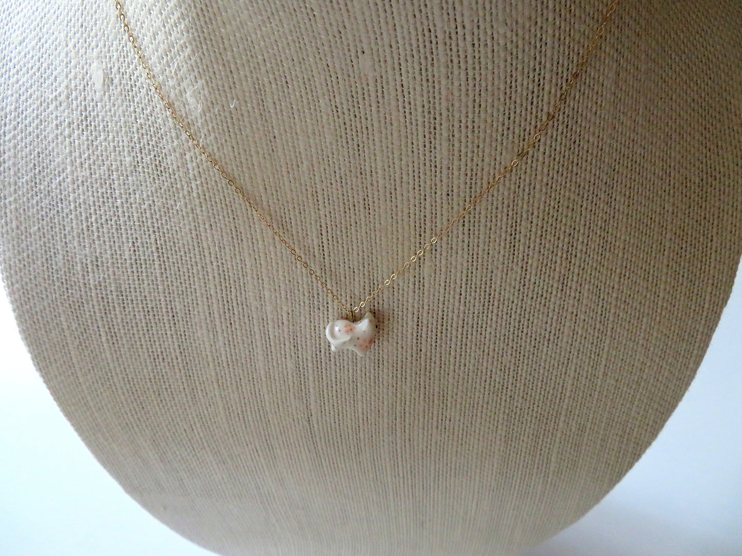 Tiny Floral Cat Necklace