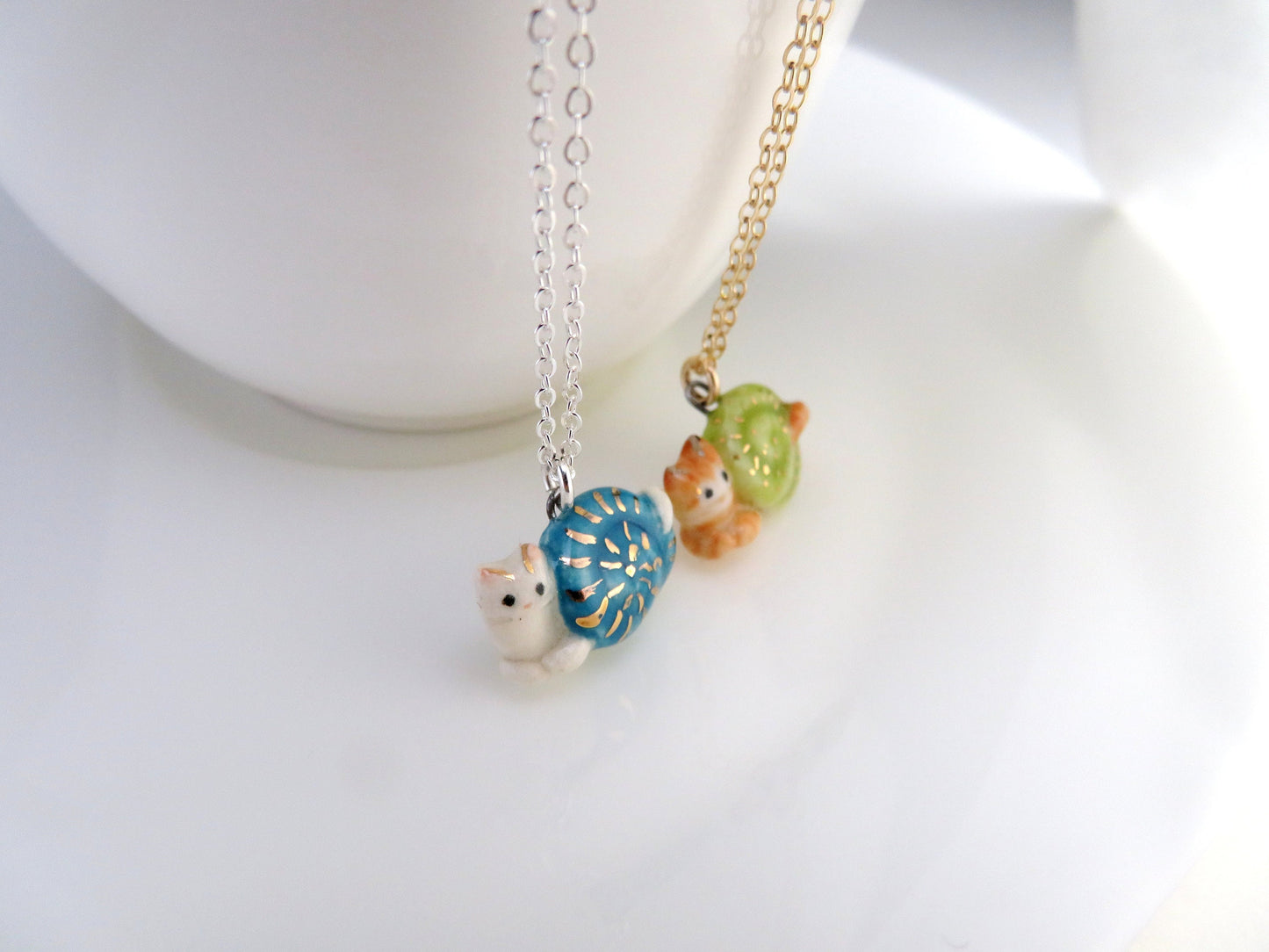 Snail Cat Necklace