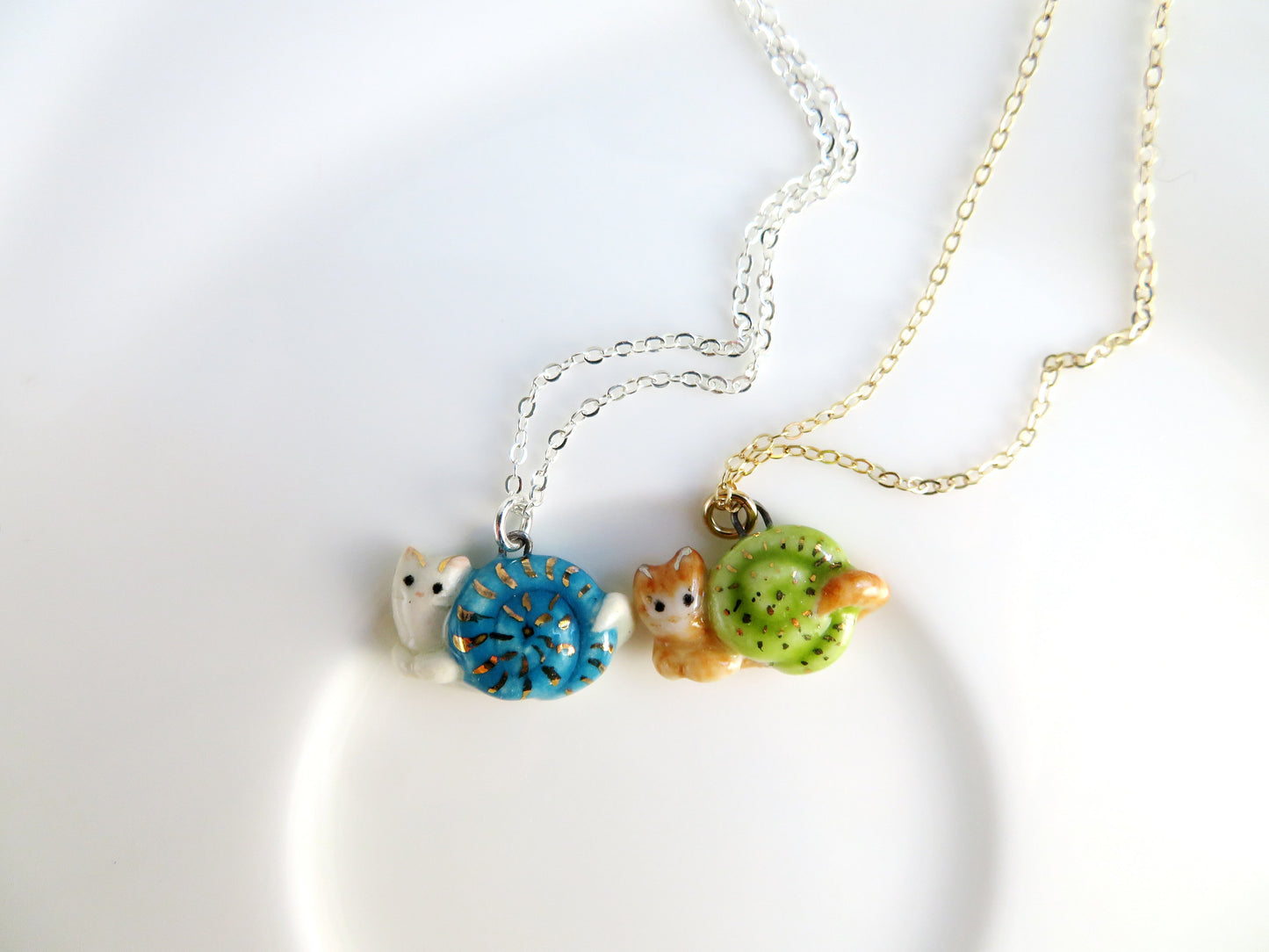 Snail Cat Necklace