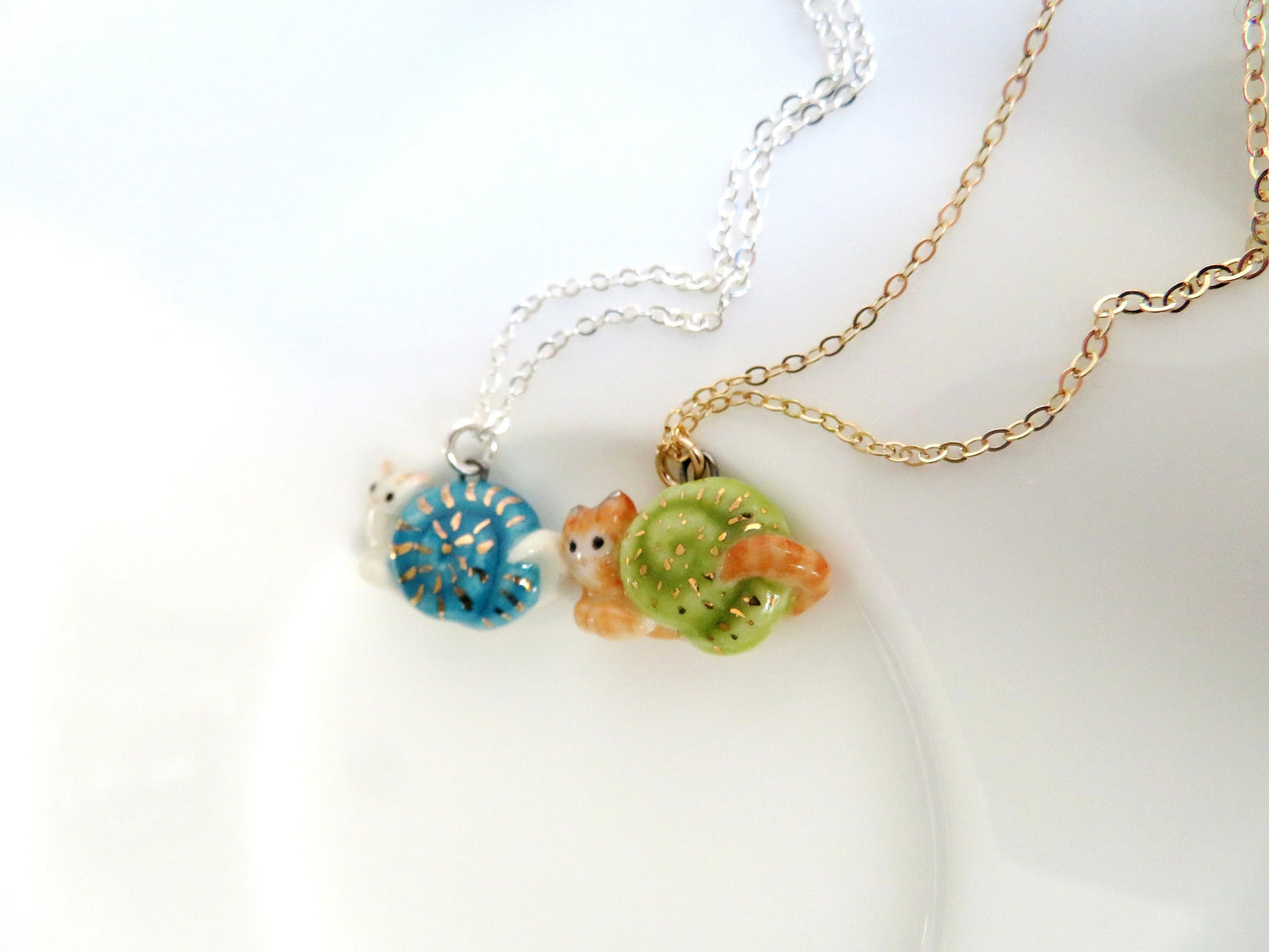 Snail Cat Necklace